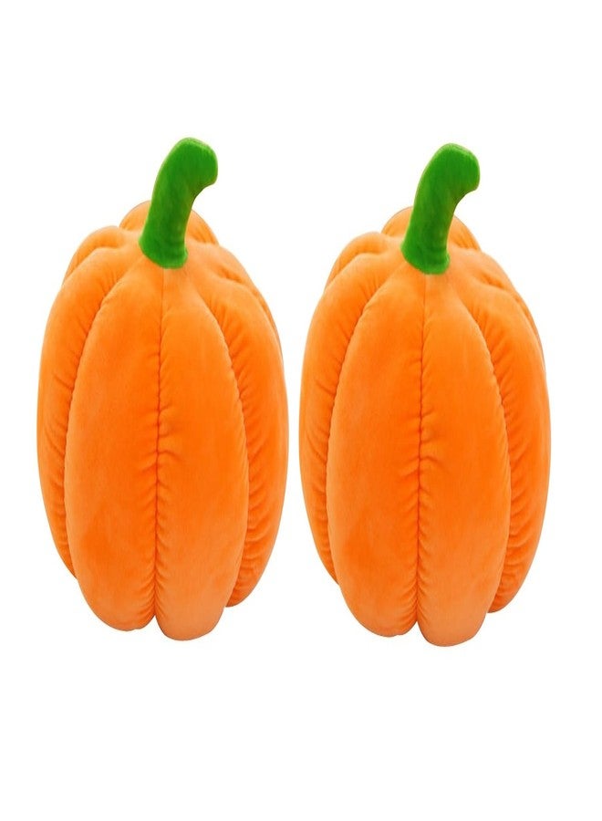 تيكلز لعبة قطيفة ناعمة محشوة على شكل يقطينة هالوين للأطفال، هدية عيد ميلاد للأولاد والبنات، عبوة من قطعتين (الحجم: 12 سم، اللون: برتقالي) - Image 1